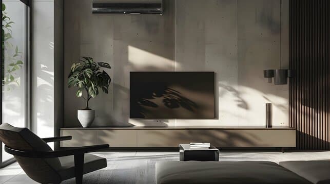 Floating modern console
