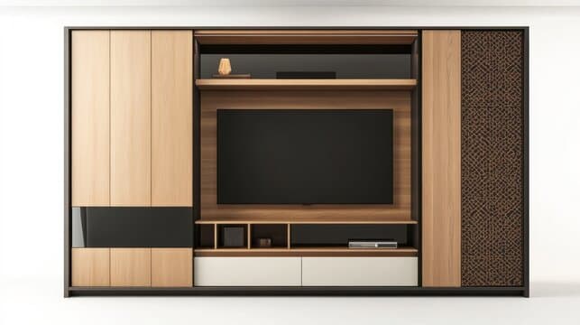 Full wall unit with storage