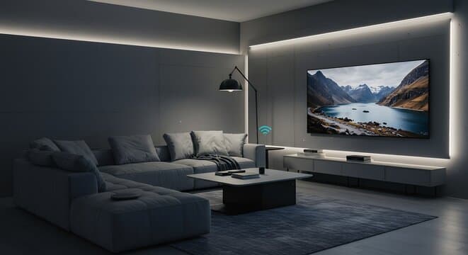 LED backlit TV wall