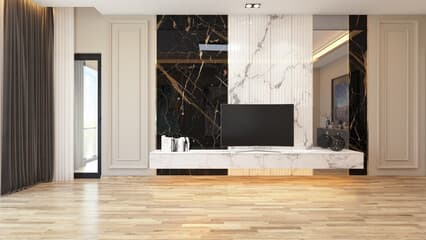 Luxury marble TV wall